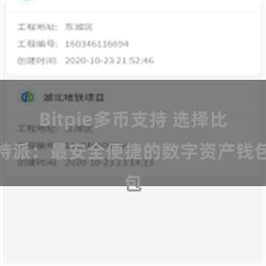 Bitpie多币支持 选择比特派：最安全便捷的数字资产钱包