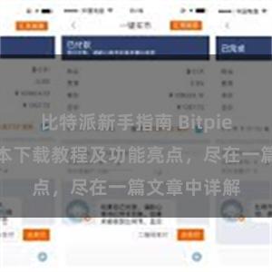 比特派新手指南 Bitpie钱包最新版本下载教程及功能亮点，尽在一篇文章中详解