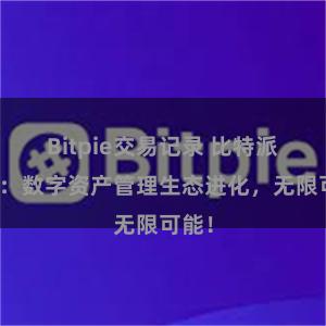 Bitpie交易记录 比特派钱包：数字资产管理生态进化，无限可能！