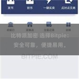 比特派加密 选择Bitpie：安全可靠，便捷易用。