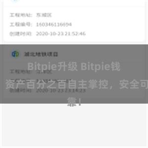 Bitpie升级 Bitpie钱包：资产百分之百自主掌控，安全可靠！