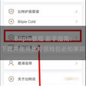 Bitpie教程 新手指南：下载并使用比特派钱包必知事项