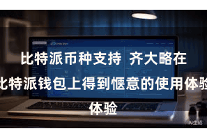 比特派币种支持  齐大略在比特派钱包上得到惬意的使用体验